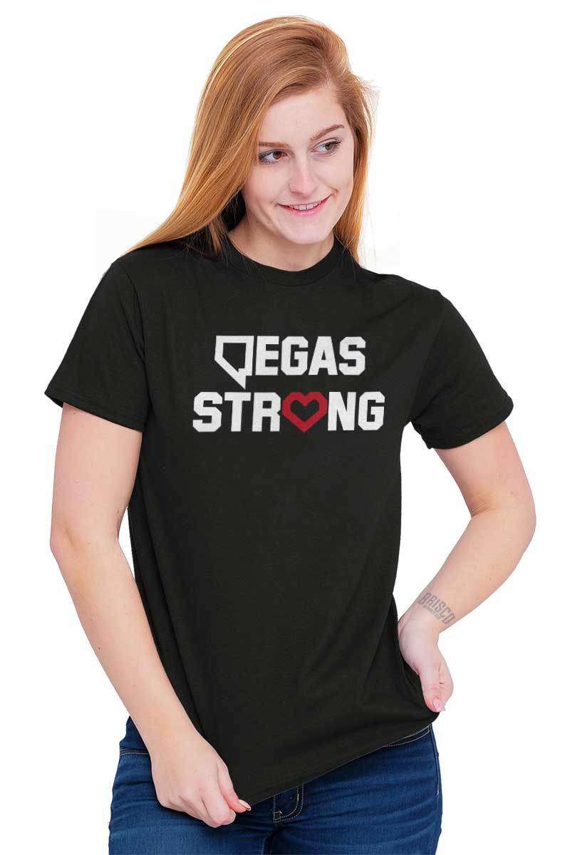 Vegas Strong Community Awareness Support Womens or Mens Crewneck T Shirt Tee