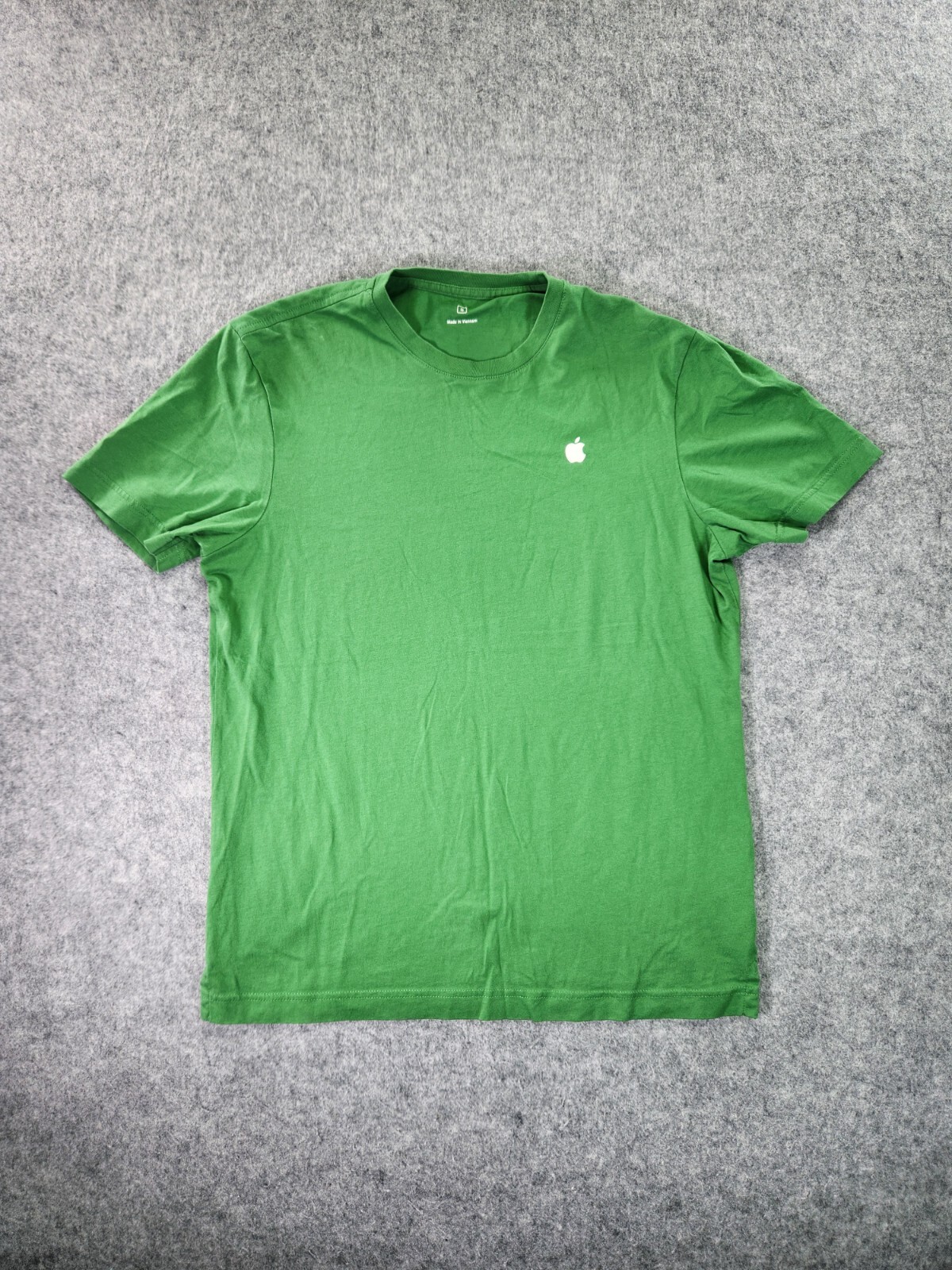 Apple Store Employee T-Shirt Short Sleeve Size Small Green Cotton Crew Neck