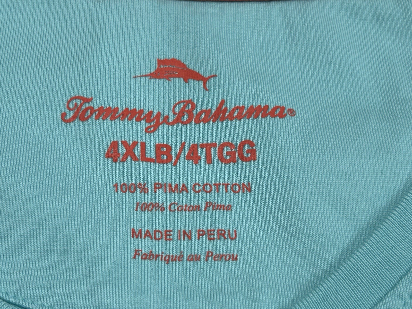 Tommy Bahama T Shirt Men’s 4XLB Blue Swell V Neck Short Sleeve Pima Cotton NEW
