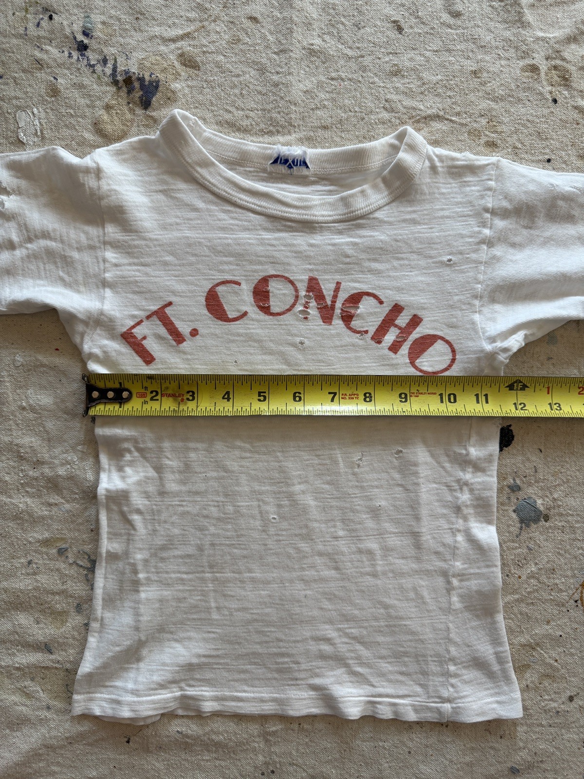 Vintage 30s 40s US Military Fort Concho Military Base Kids Tee