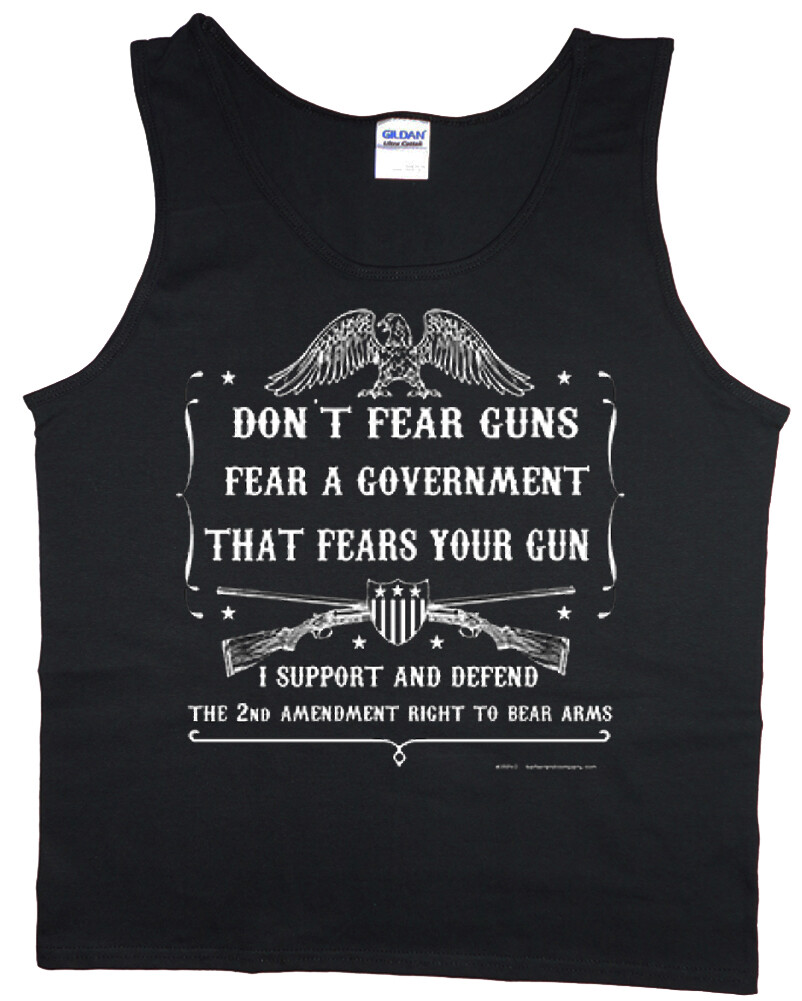 Mens Tank Top Graphic Tee 2nd Amendment Gun Rights Sleeveless Muscle Shirt