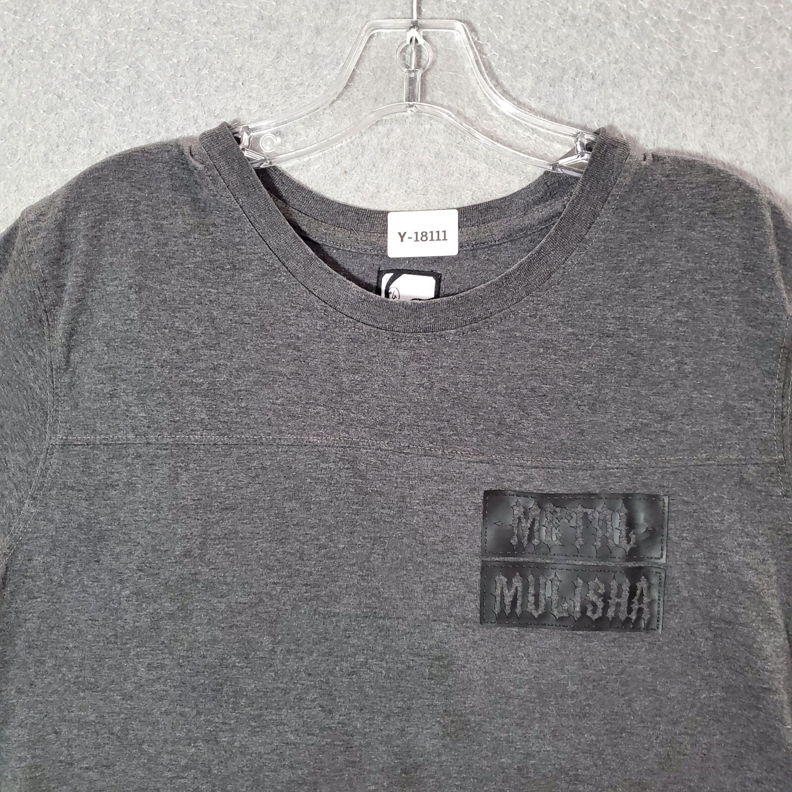 VINTAGE Metal Mulisha Men Shirt Medium Gray Logo Death Cheaters Y2K Tee