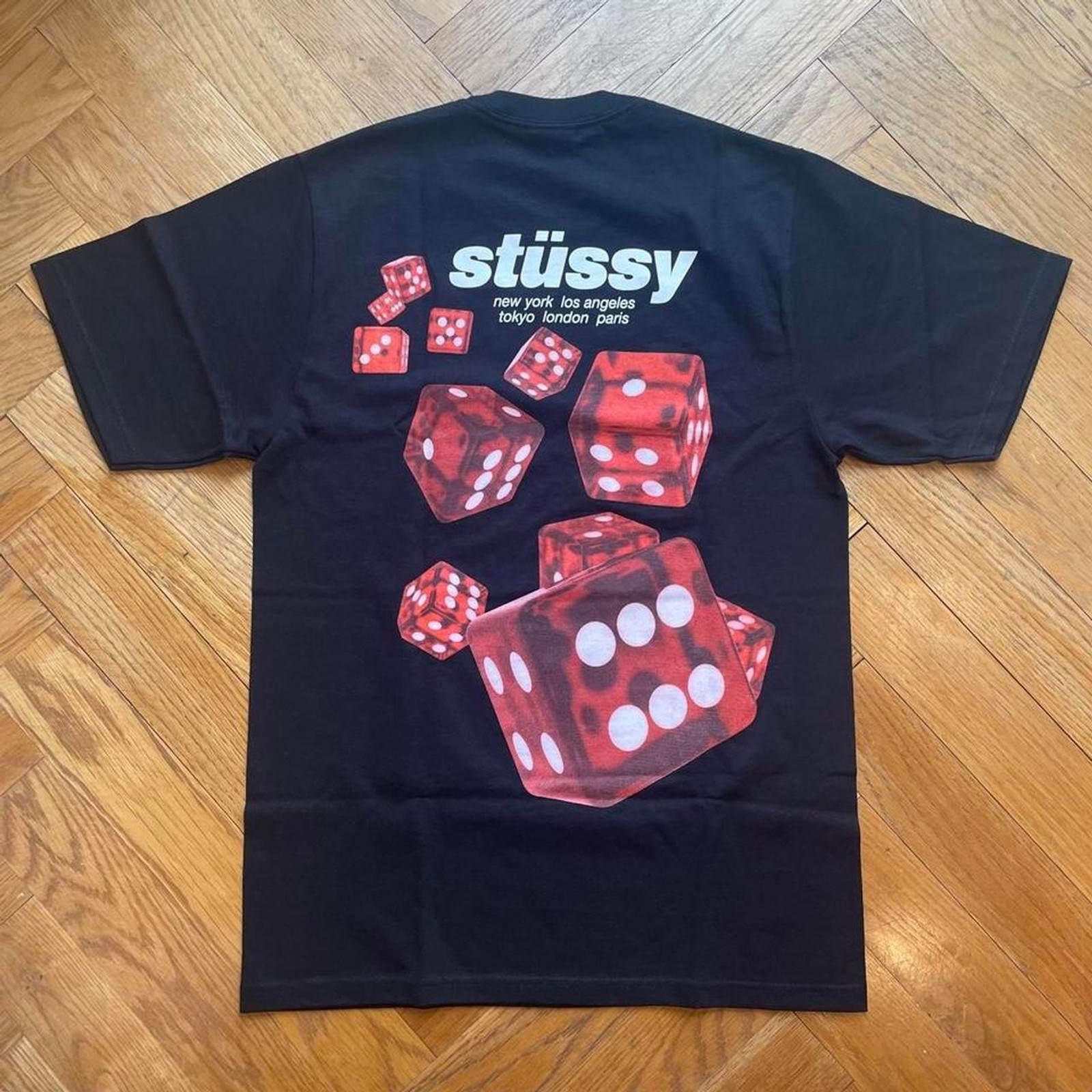 Stussy Rollers Dice Black T-shirt size Small Brand New with Tags