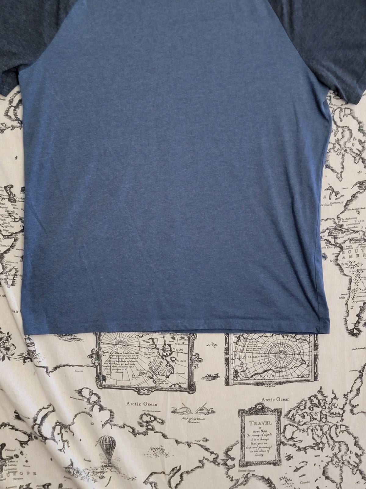 Sonoma Men’s XLT Raglan T-Shirt Short Sleeve Crew Neck Two-Tone Blue