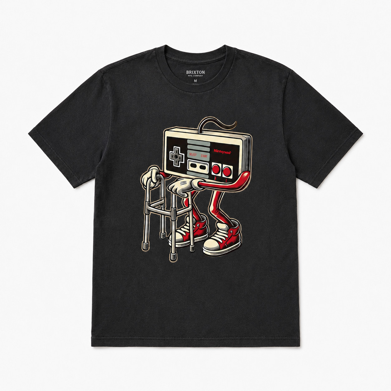 Short Sleeve Men’s Fashion Street Style Casual Trendy Graphic T-Shirt with Retro