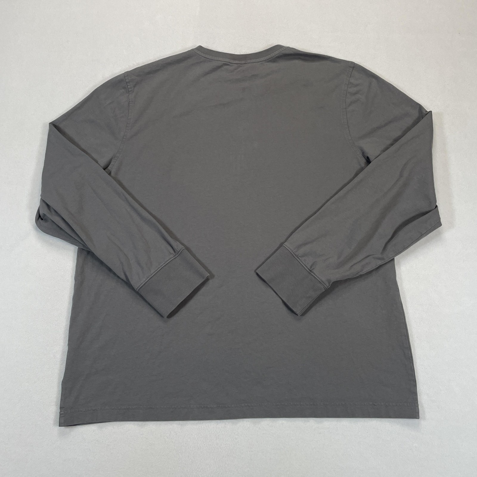 Brooks Brothers Shirt Mens 2XL Gray Long Sleeve Henley Golden Fleece Logo Tee