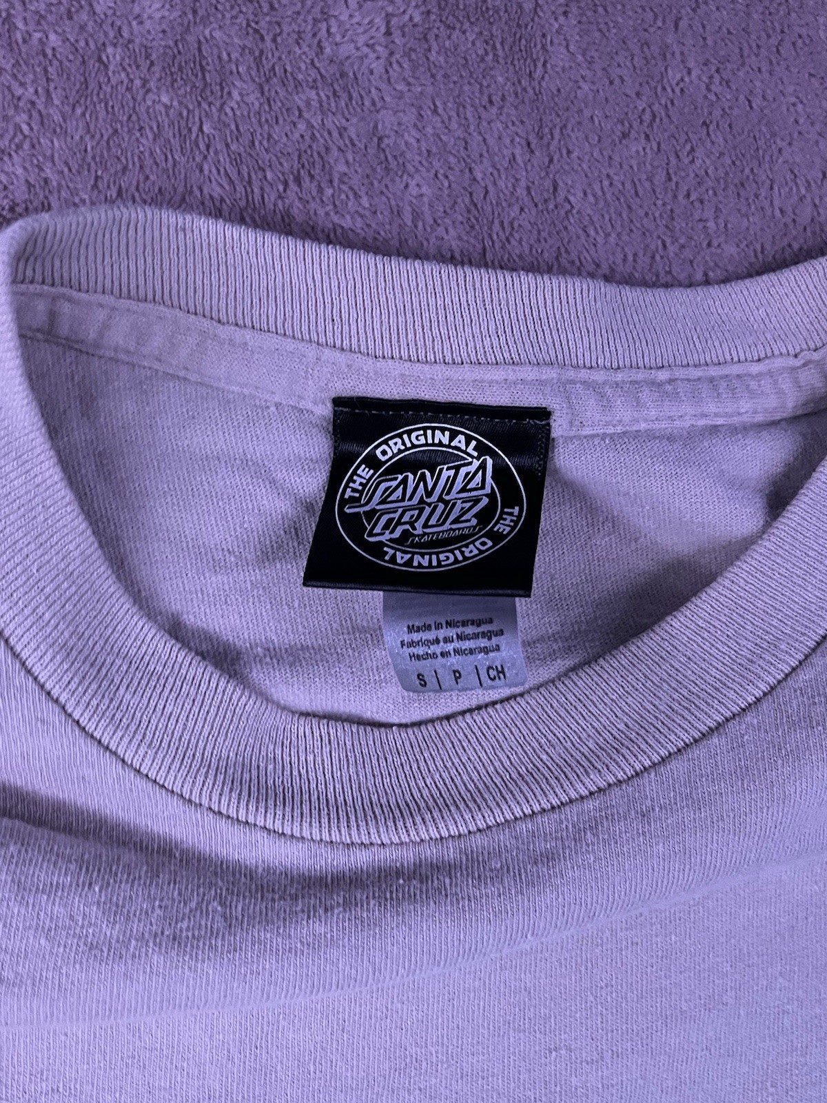 Santa Cruz Men’s Light brown Long Sleeve Graphic T-Shirt Logo Size S