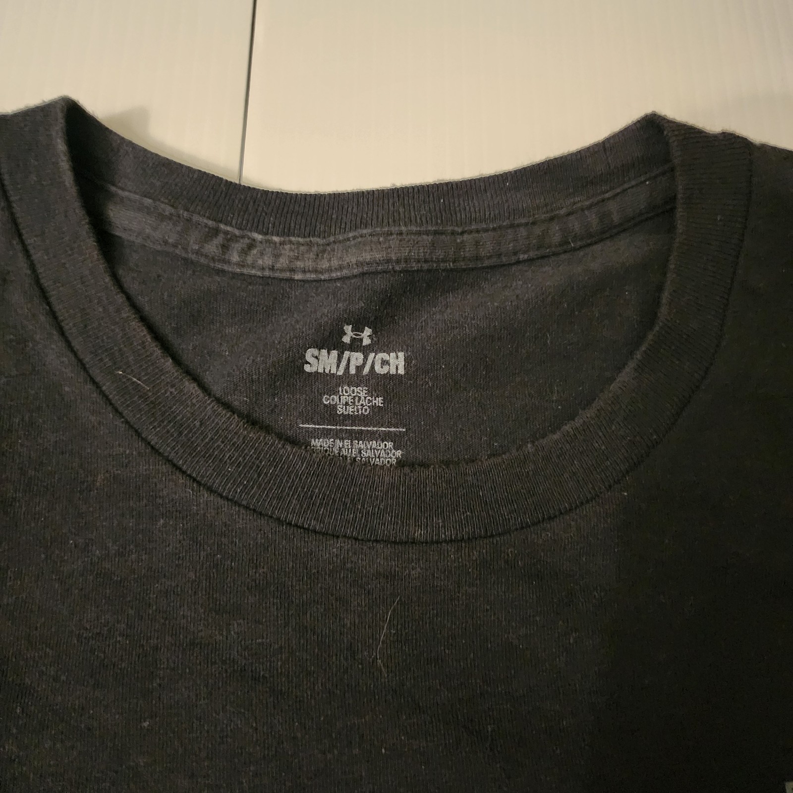 Under Armour Freedom Flag Variation On Back Small Loose Fit Black T-Shirt