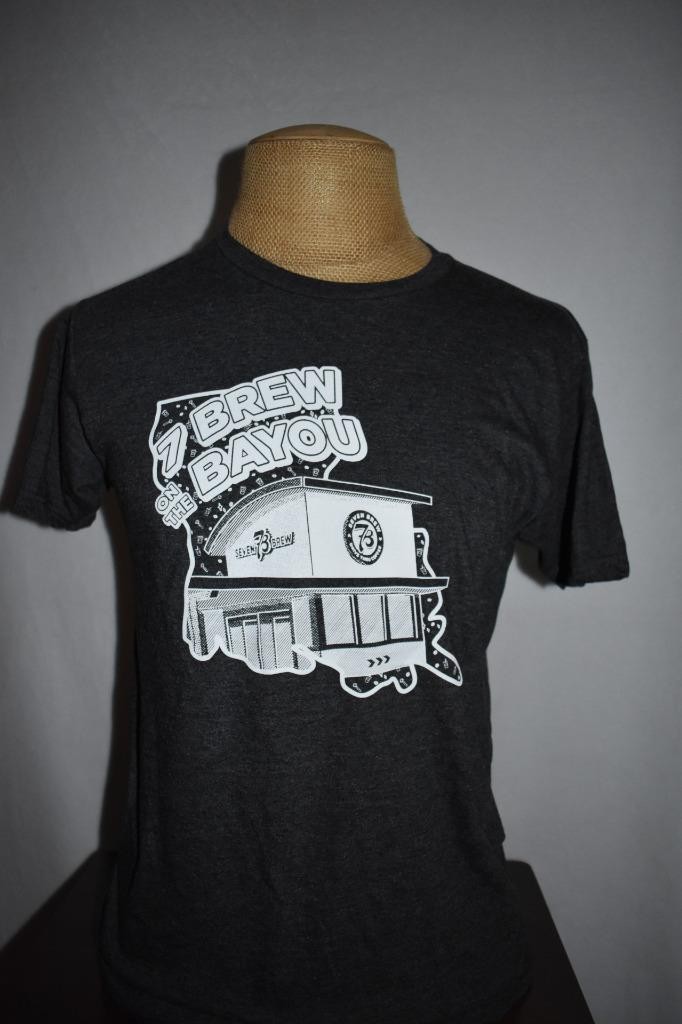 7 Brew Drive Thru Coffee Adult T-Shirt Louisiana Edition 7 Brew On The Bayou NEW