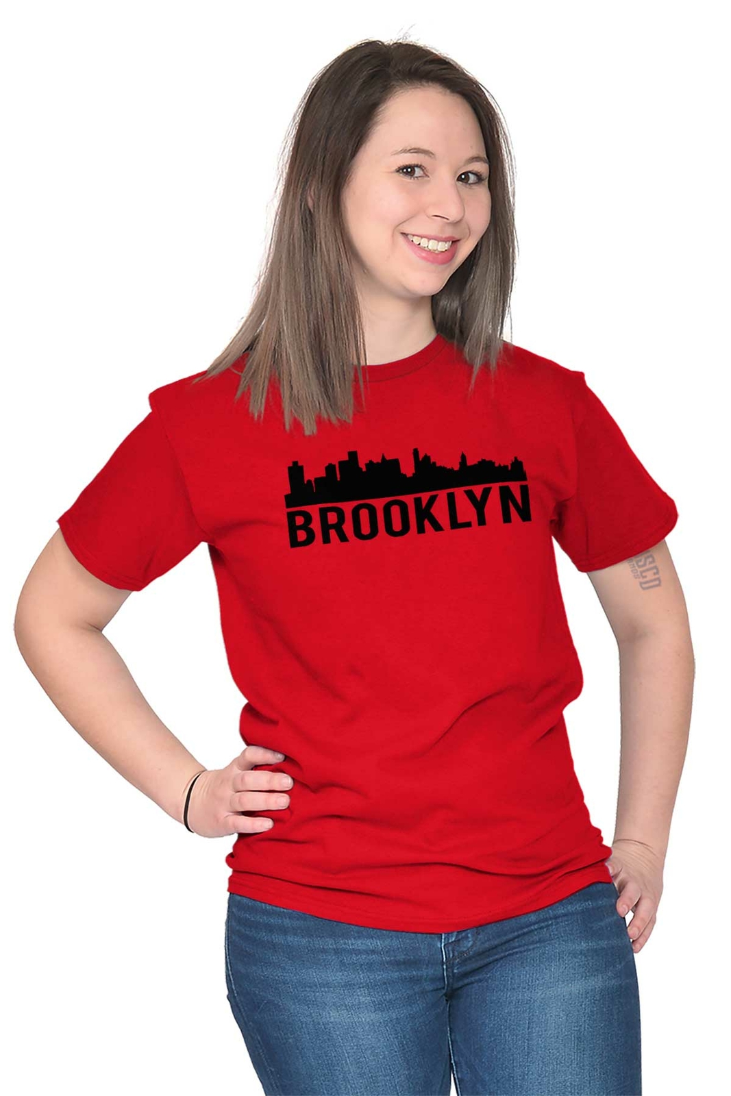 Brooklyn City Skyline Silhouette Urban NYC Fashion Novelty Tee T-Shirt Tee