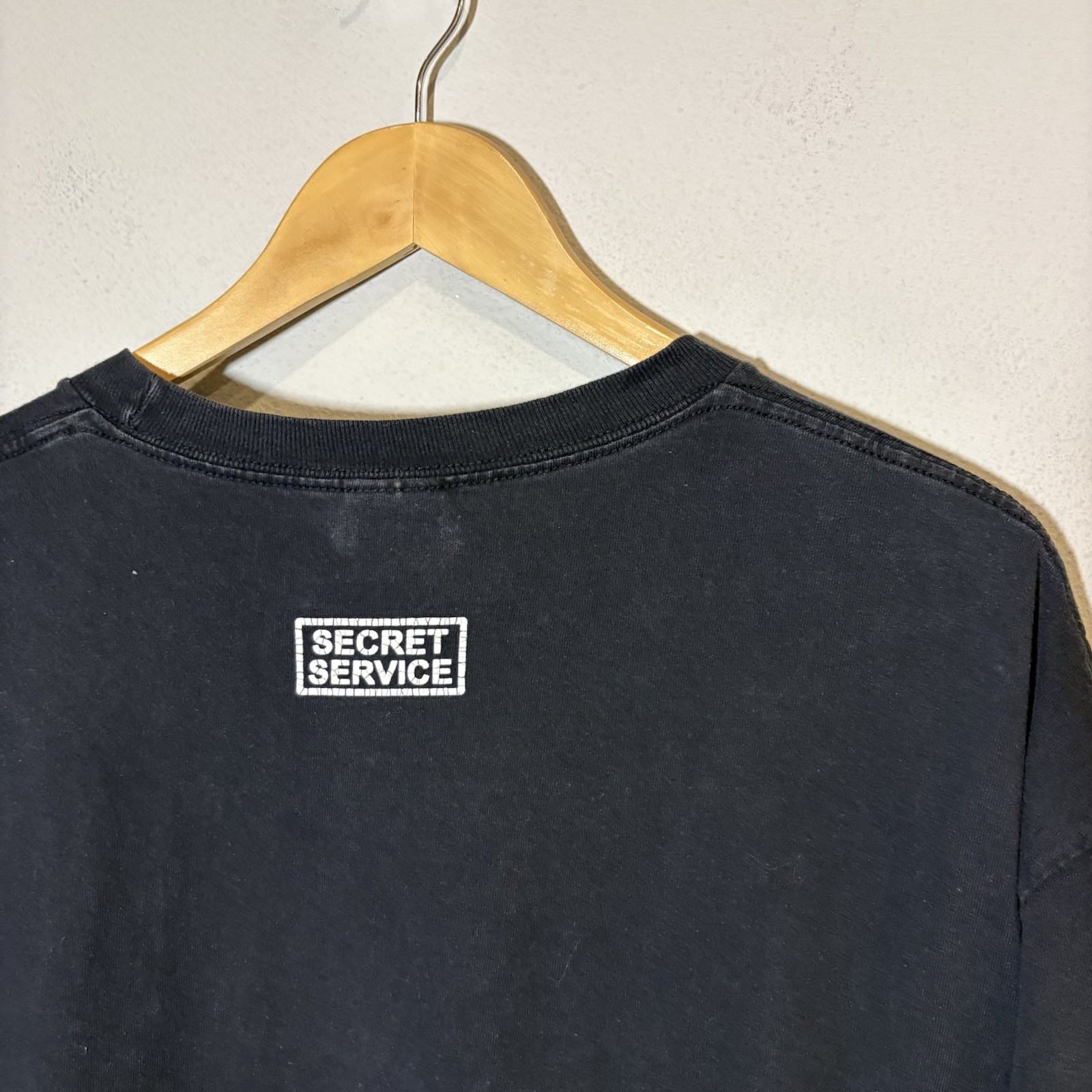 Vintage AAA Secret Service USA T Shirt Mens Streetwear Size XL Spellout Military