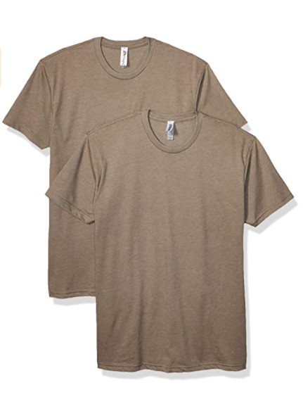 Marky G Apparel N6210 2pk Men’s CVC Crew-Neck Short Sleeve T-Shirt Warm Gray XS