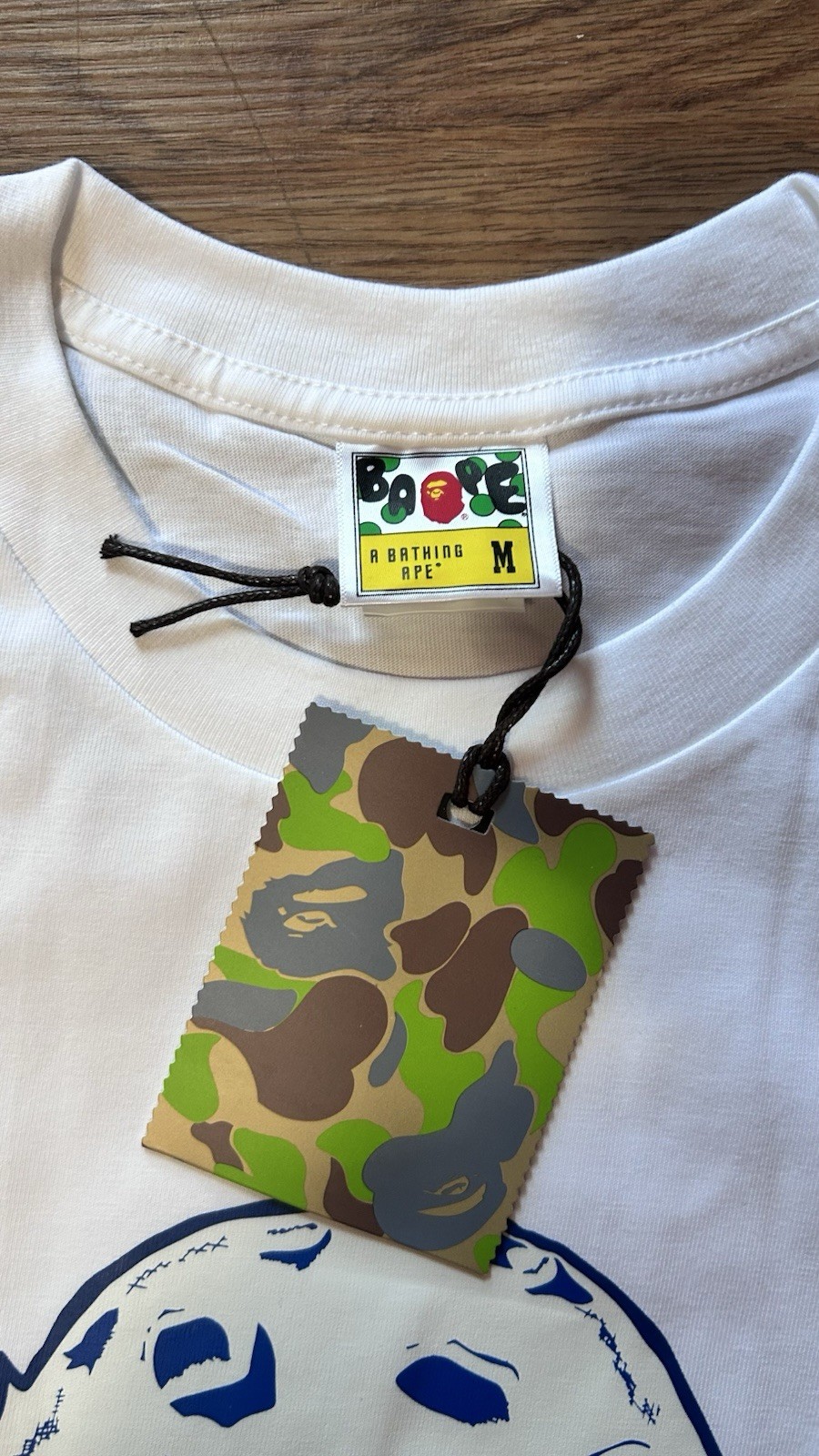 A Bathing Ape BAPE White Ape Head Logo Graphic Tee, Regular Fit, Cotton M