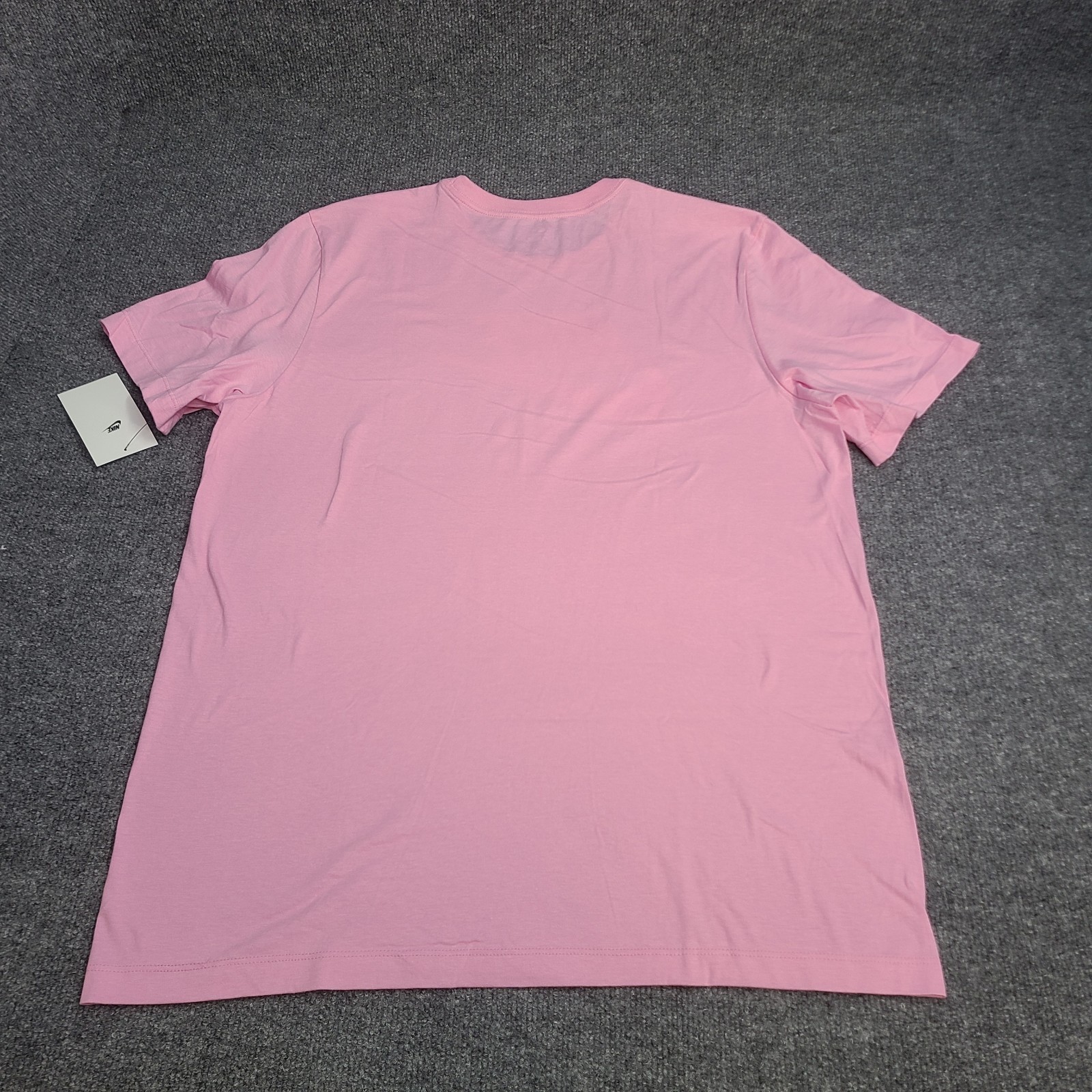 Nike Shirt Mens Large Pink White Futura Logo Sportswear Lightweight Cotton Tee