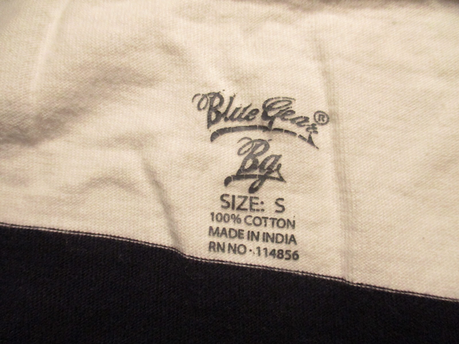 Blue Gear Small Sleeveless Scoop Neck Striped Tank 100% Cotton