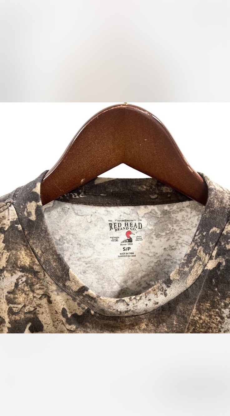 RedHead Men’s Camouflage Long Sleeve Crew Neck Knit Cotton T-Shirt Size S/P