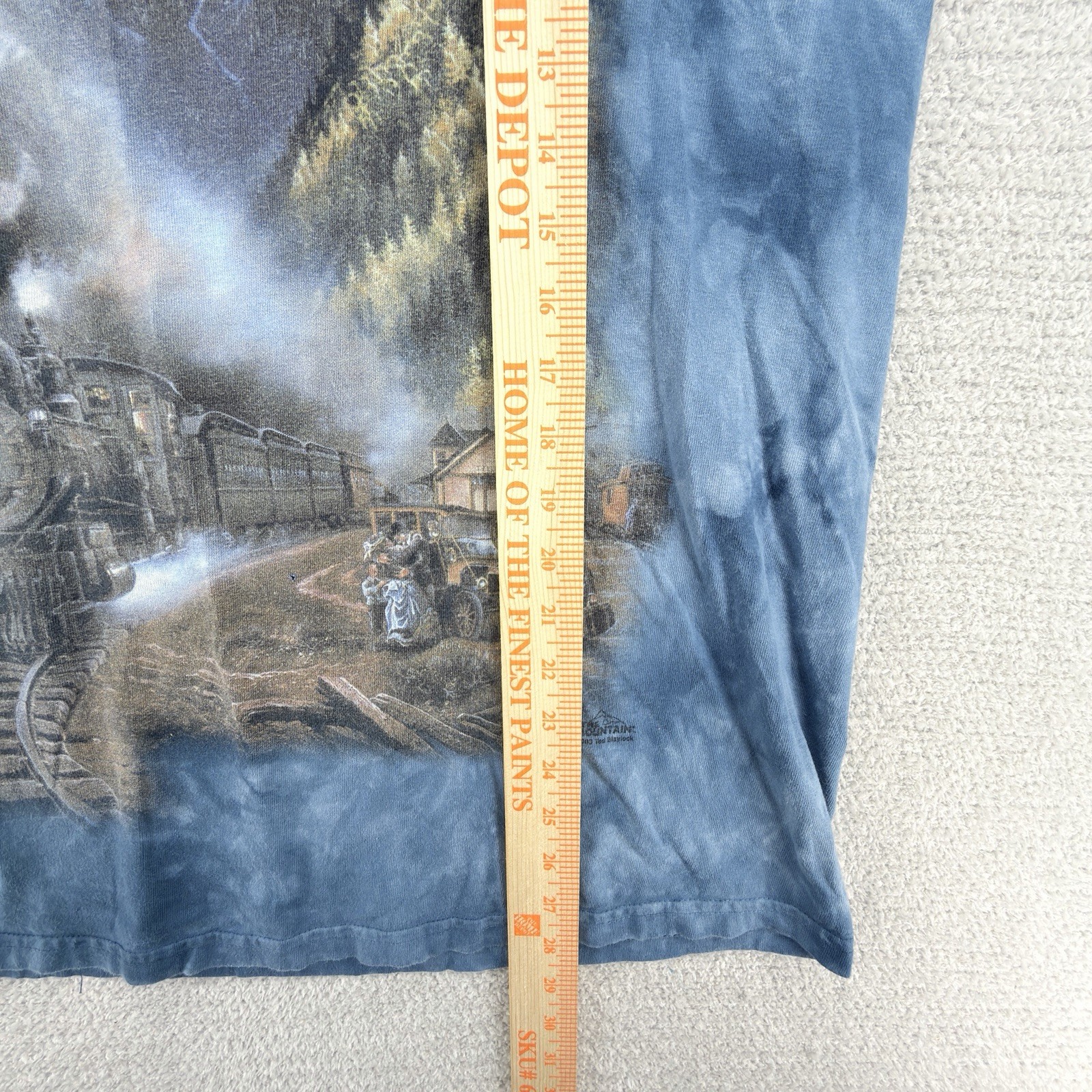 Vintage 2003 The Mountain T-Shirt Mens Large Train Nature Tie Dye Short Sleeve