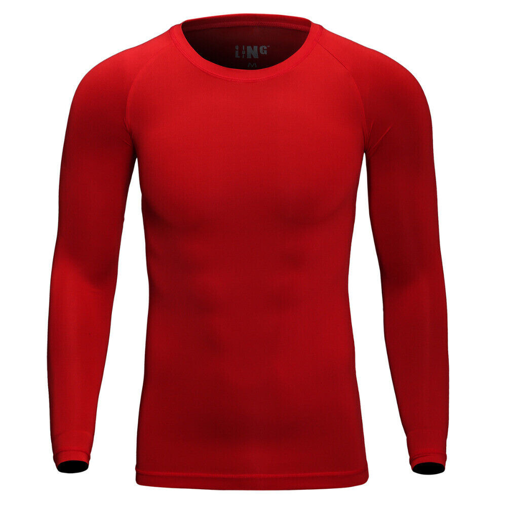 Men’s Athletic Long Sleeve Compression Shirts Dry Fit Sports Gym Shirts Workout
