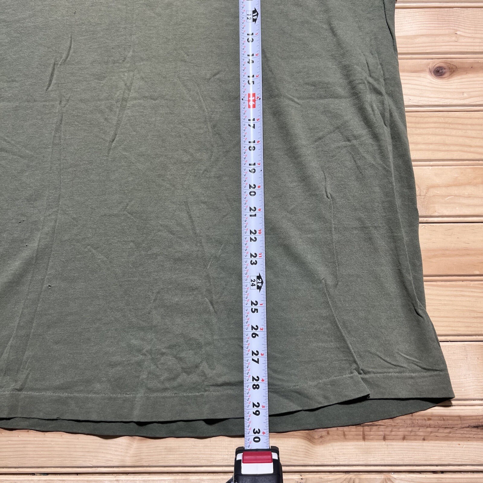 Vintage 90s “ Many Point ” Scout Camp Faded Green Single Stitch Shirt Size XL