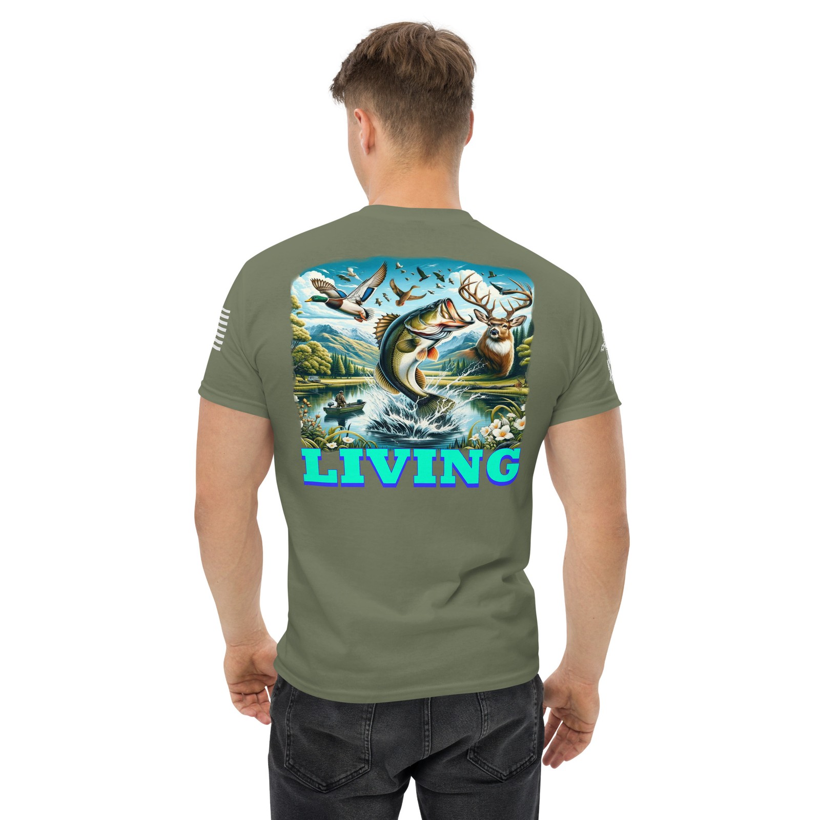 Living Fishing, Hunting Outdoors Unisex classic tee