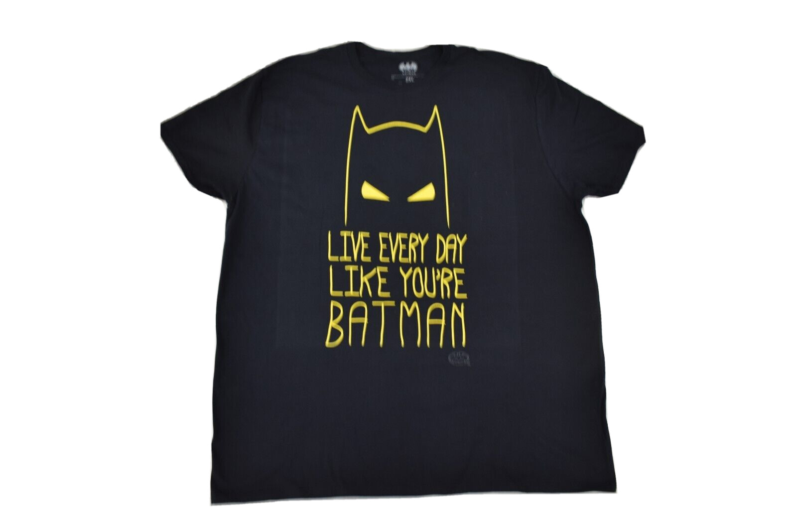 Batman Mens Live Everyday Like You’re Batman Black Shirt New L, 2XL