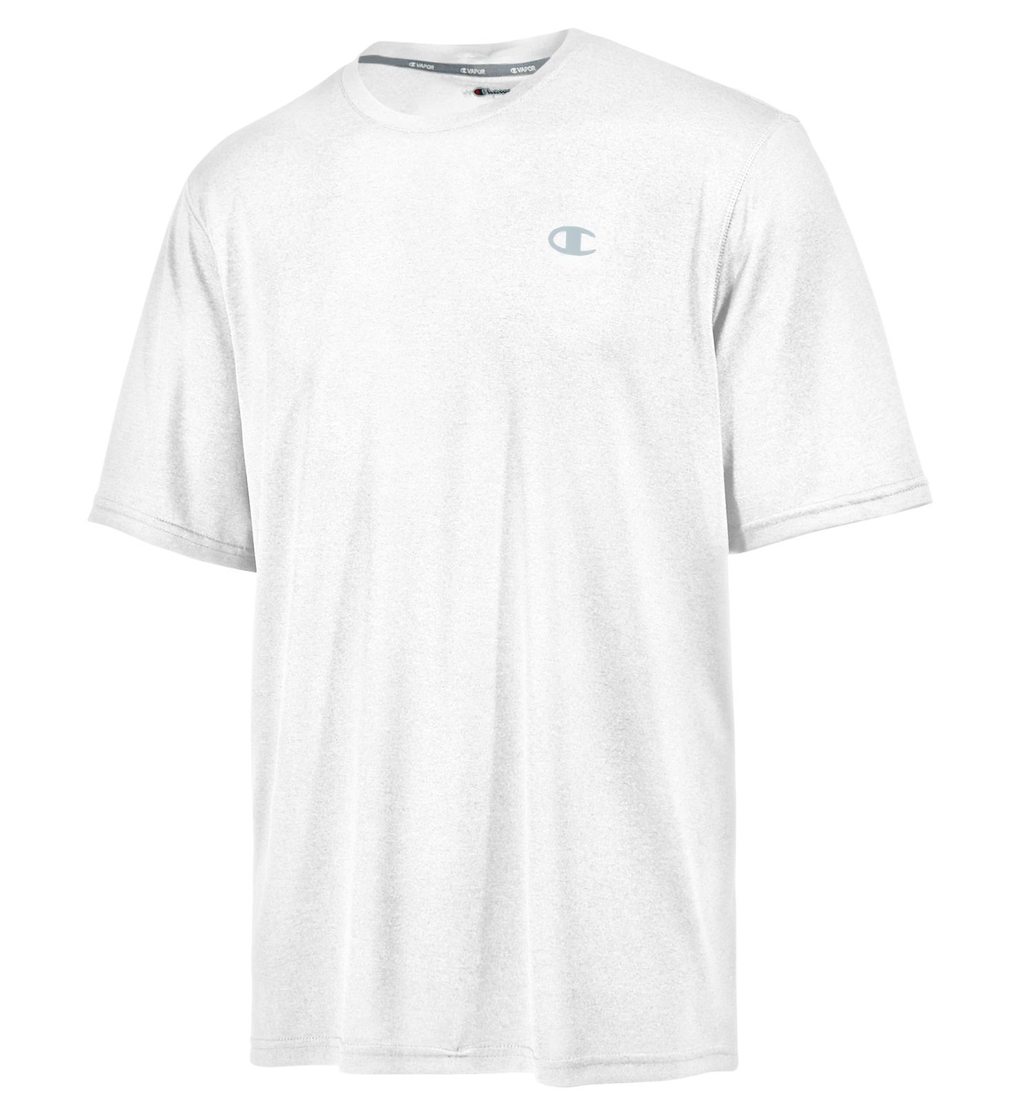 $115 Champion Men’S White Short-Sleeve Crew-Neck Logo Vapor Powertrain T-Shirt S