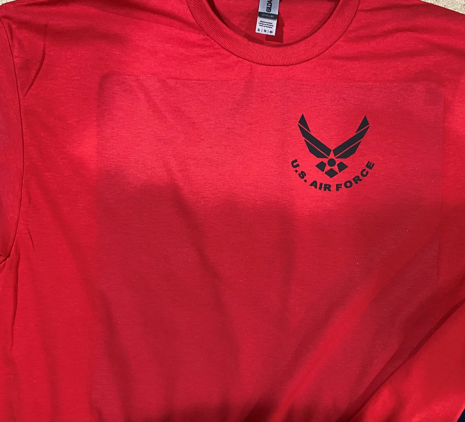 Air Force Military T-shirt With DD-214 Alumni USAF Chest Logo 190G