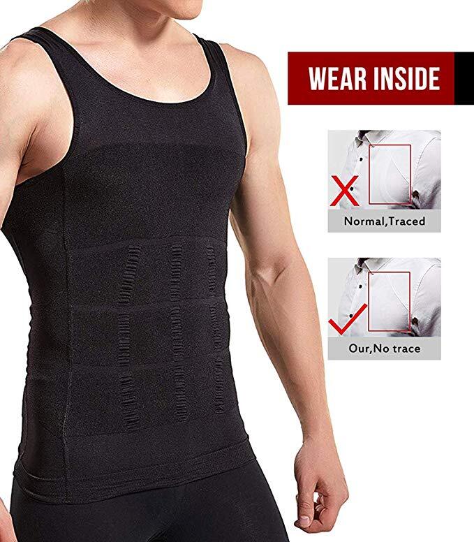 Gynecomastia Compress Tank Top Men Slimming Body Shaper Vest Ultra Durable Shirt