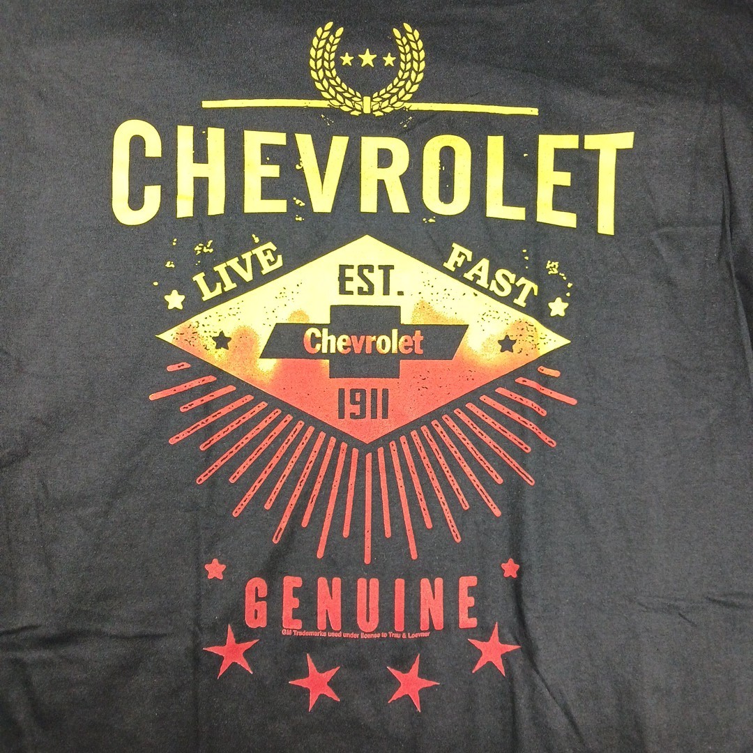Tee Luv Men’s XL Chevrolet Tshirt Live Fast Multicolored Retro Cars Motorsports