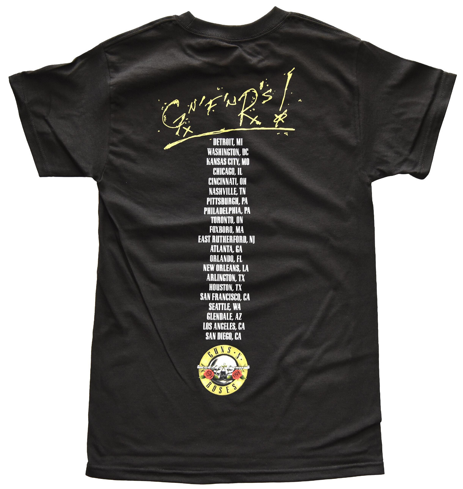 Guns N Roses GNR Not In This Lifetime Concert Tour Men’s Black T-Shirt New