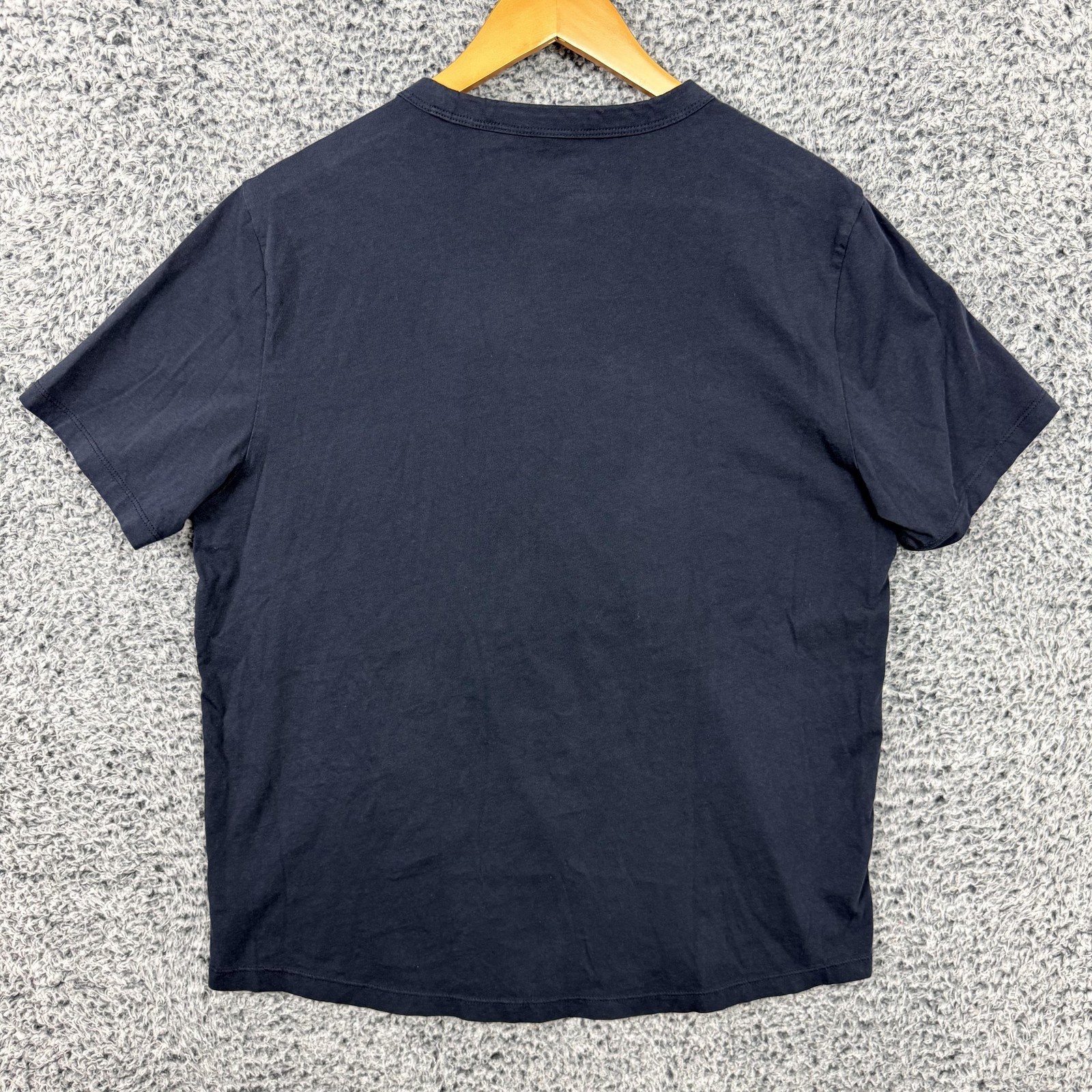 Mott & Bow Shirt Mens XL Blue Solid Crewneck Short Sleeve Tee Casual Basic Top