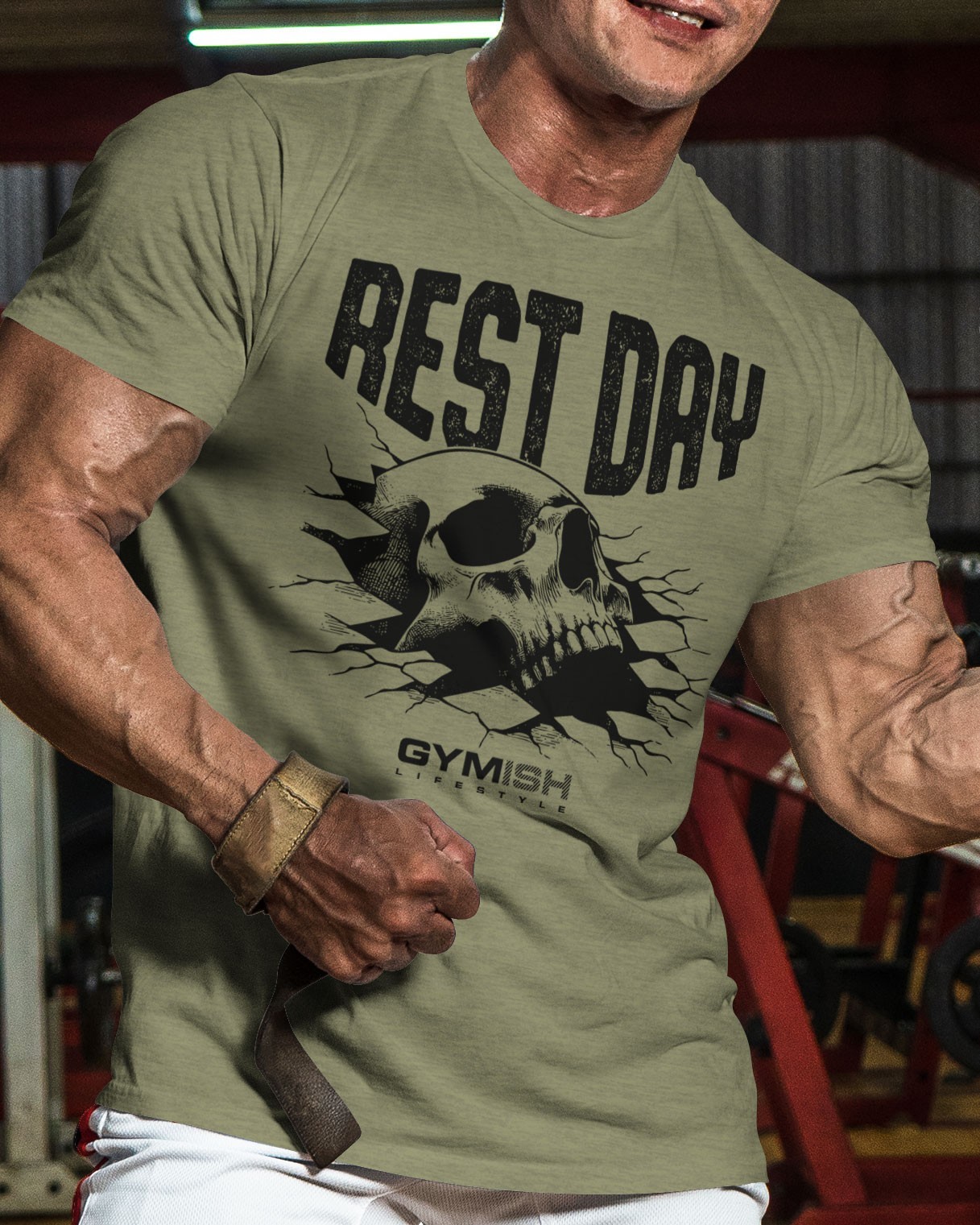 124. Rest Day Funny Motivational Workout Gym T-Shirt for Men