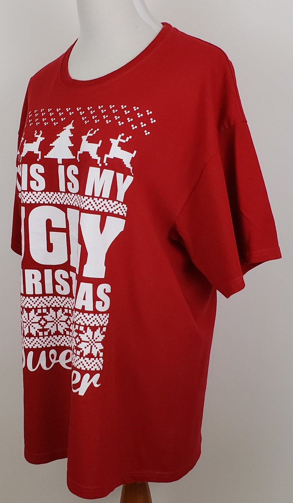 Christmas T Shirt Size XL Red This Is My Ugly Christmas Sweater