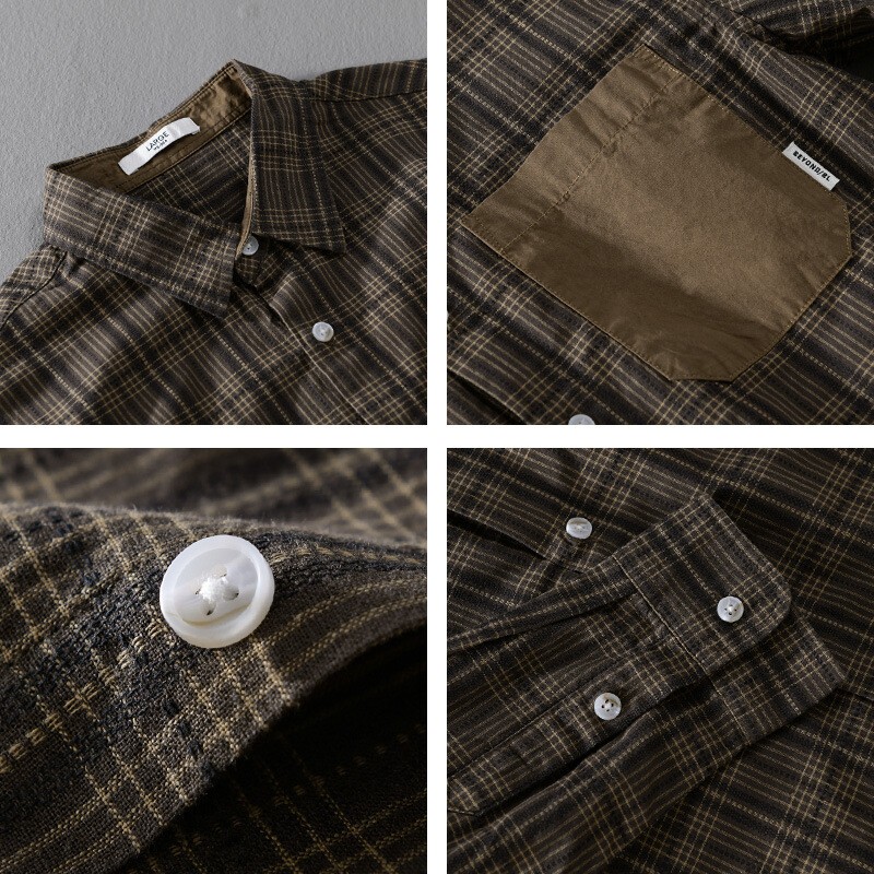 New Men’s Long Sleeved Shirt Casual Loose Color Blocked Shirt Sports Party Tops