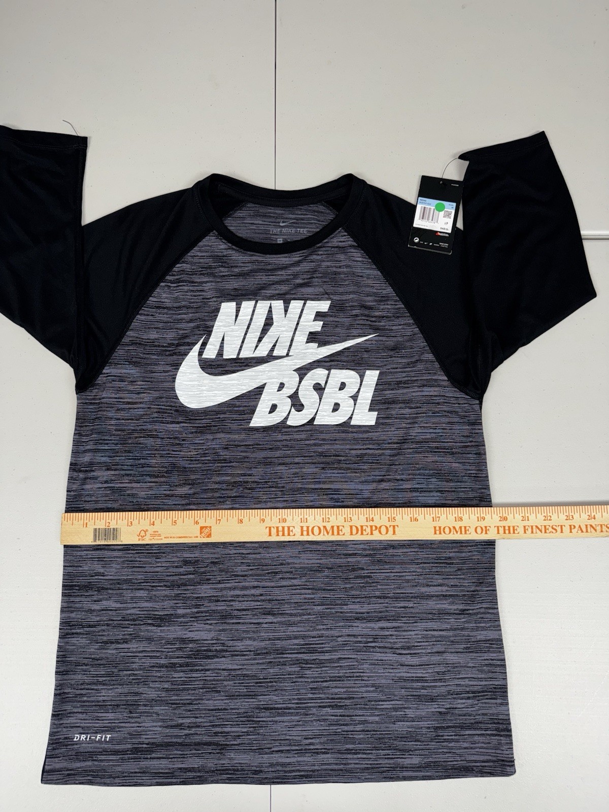 Nike Men’s Velocity Legend 3/4 Sleeve Baseball Top Gray $40 NWT Pick Size