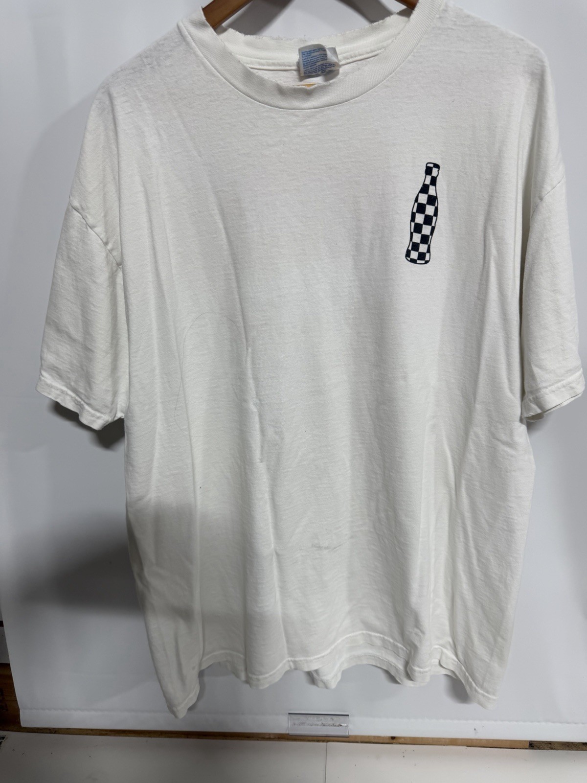 Vintage Coca Cola T-shirt XL NASCAR Hanes Used Distress. Fast Shipping