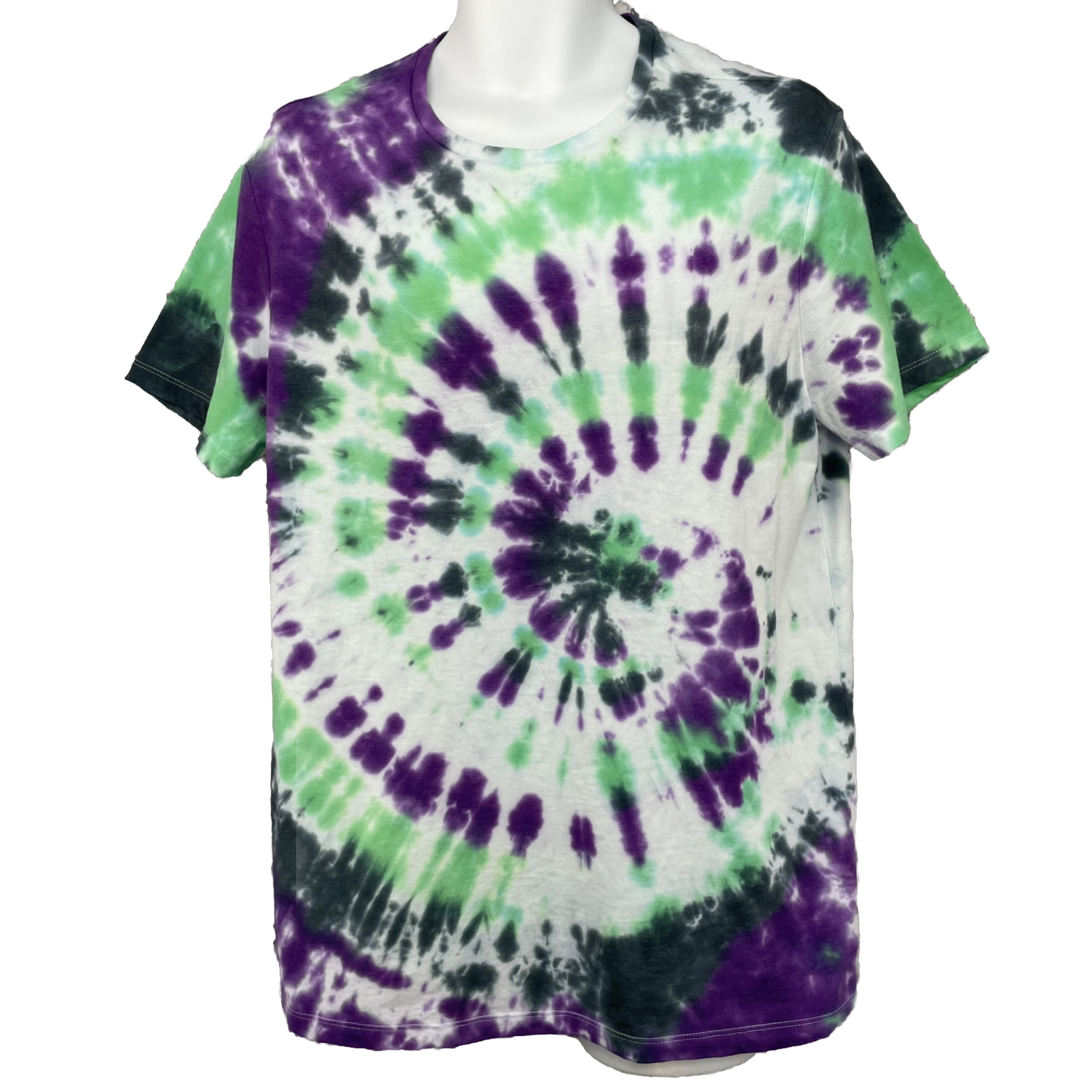 Purple Green Tie Dye T Shirt/ Men’s (L) Good fellow Cotton Polyester Blend
