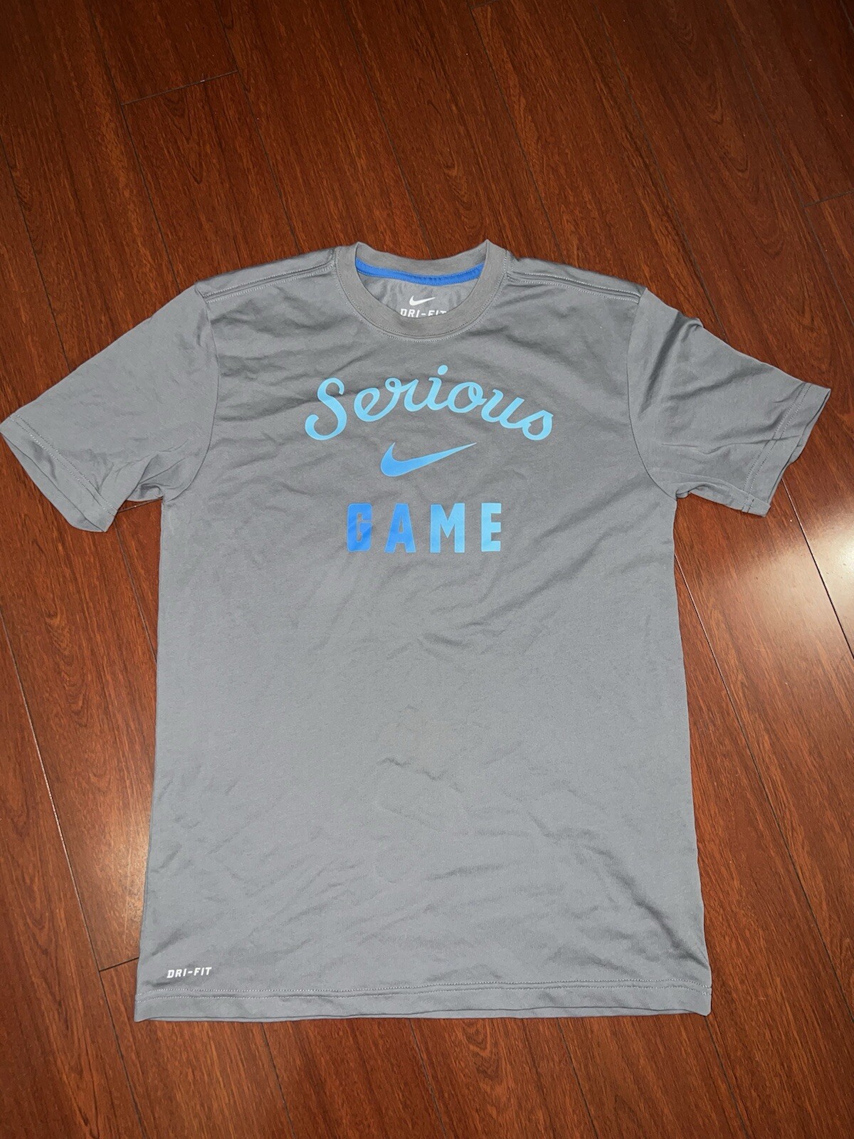 Nike Mens Dri Fit Cotton/Poly SLIM Medium NWOT “SERIOUS GAME” Tee T-Shirt 2014