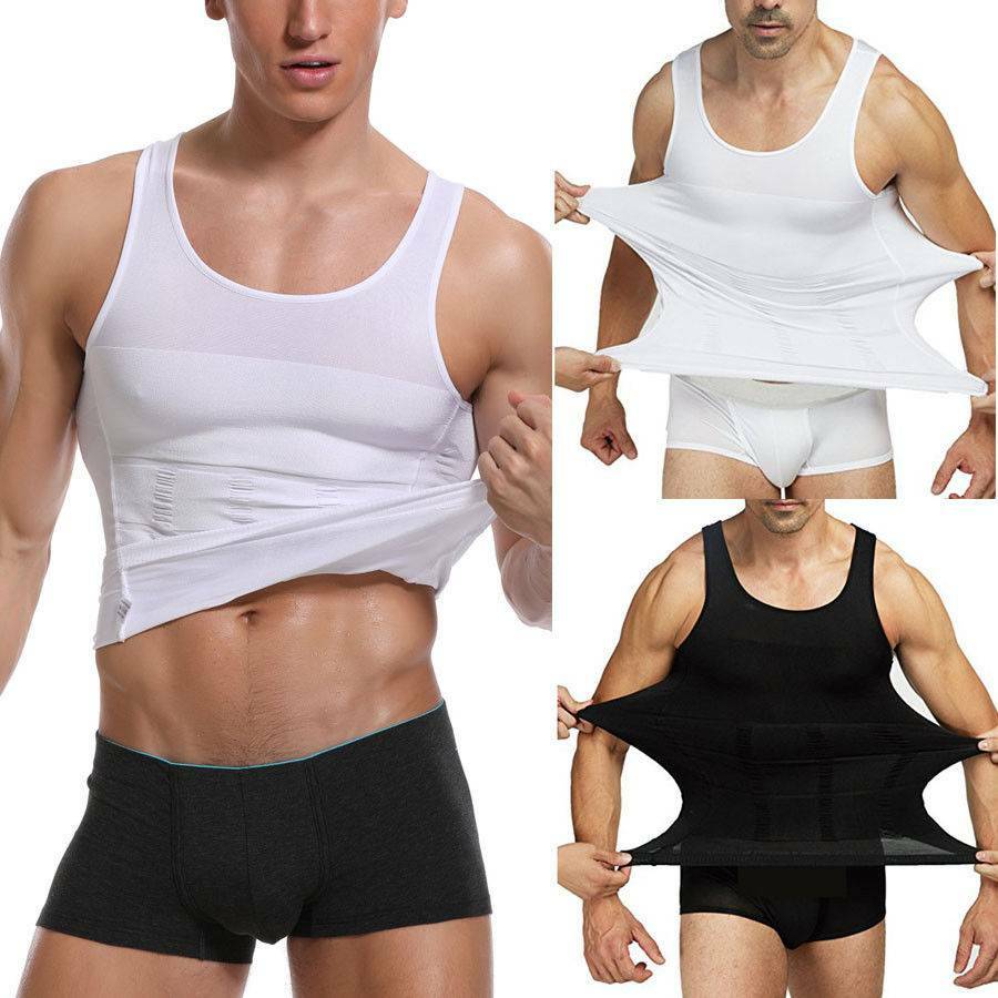 # Men’s Body Shaper Slimming Shirt Compression Sauna Vest Elastic Slim Shapewear