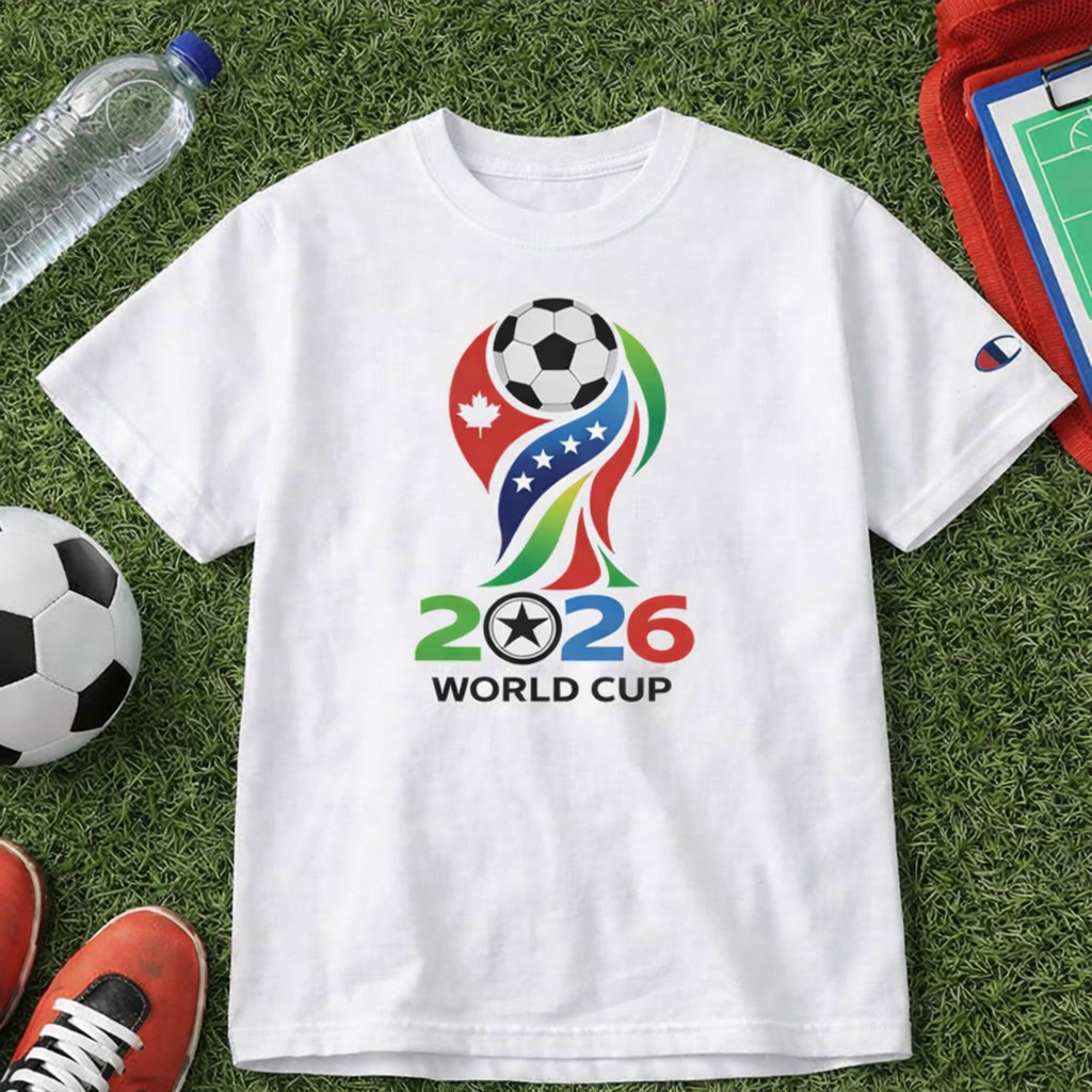 FIFA 2026 World Cup T-Shirt Black Soccer Graphic Tee USA Football Fan Shirt S-XL