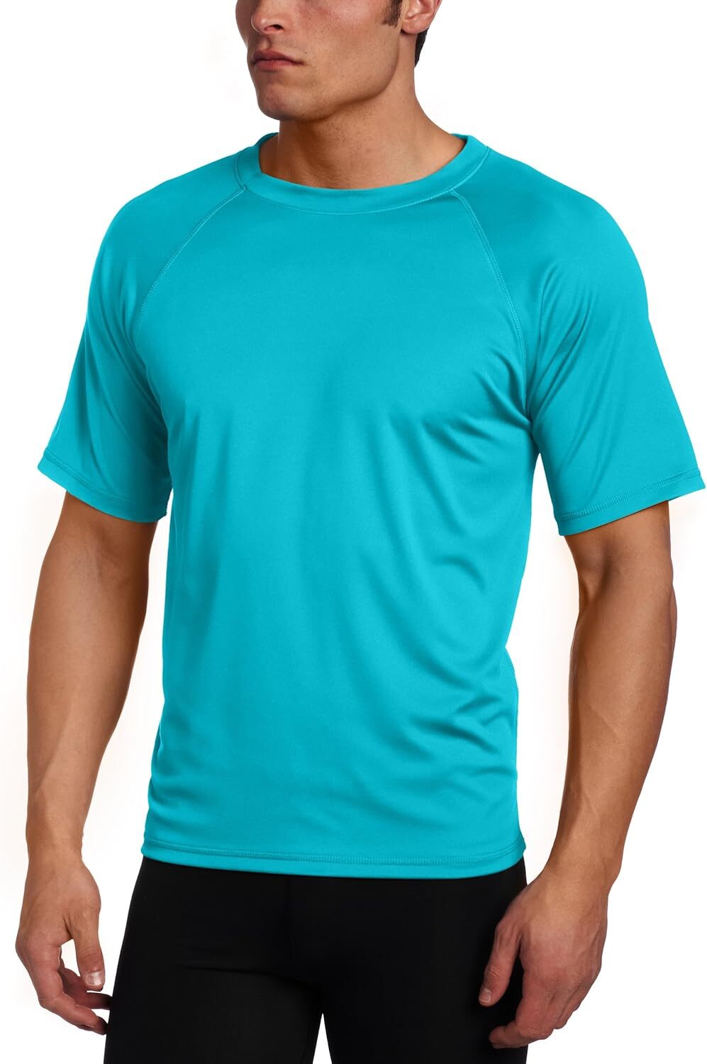 Men’s UPF 50 Short Sleeve Swim Rash Guard Sun Protection Shirt Quick Dry
