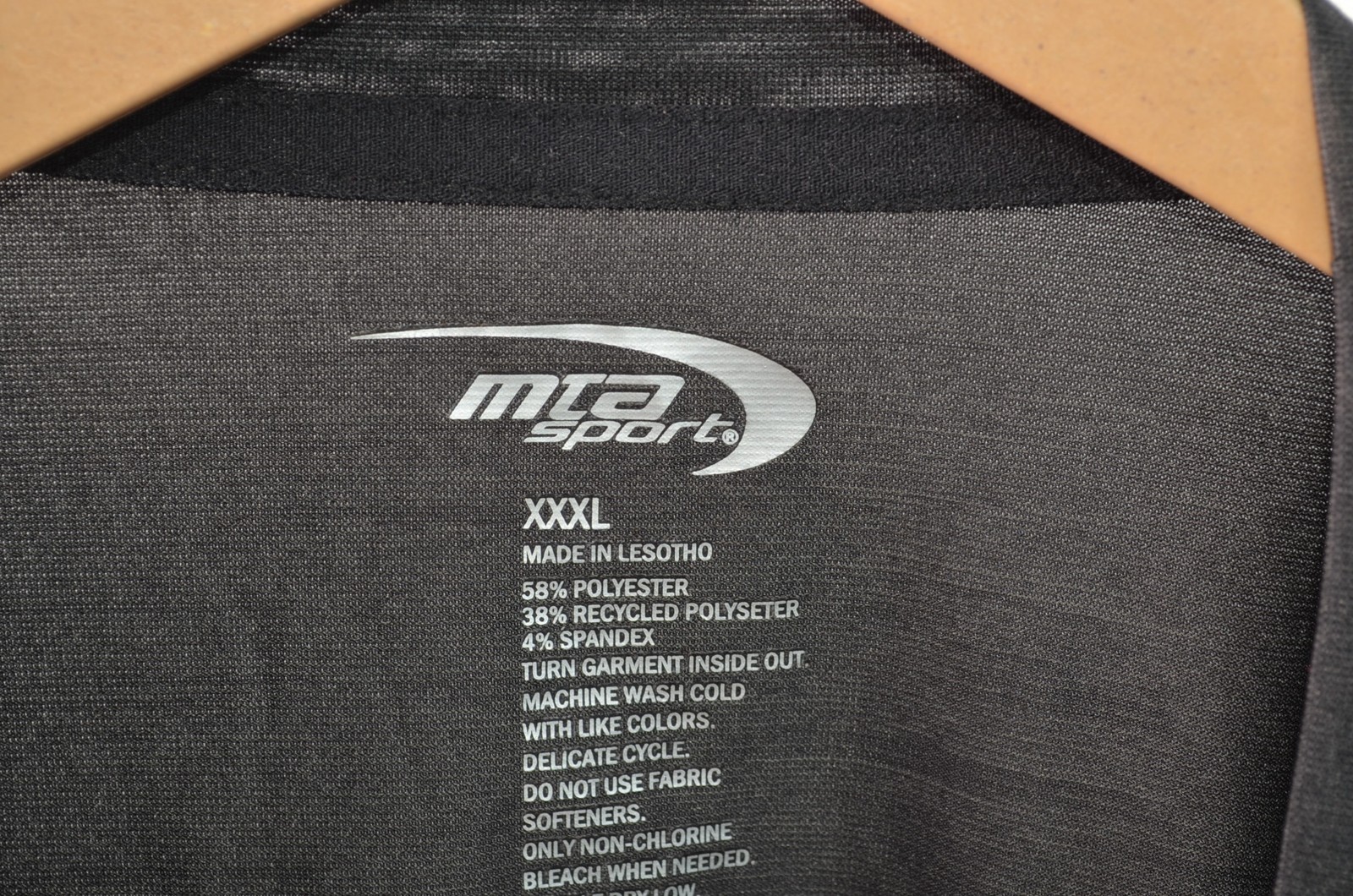 MTA Sport Mens 3XL Raglan Sleeve T-Shirt Black Knit Stretch Polyester Spandex