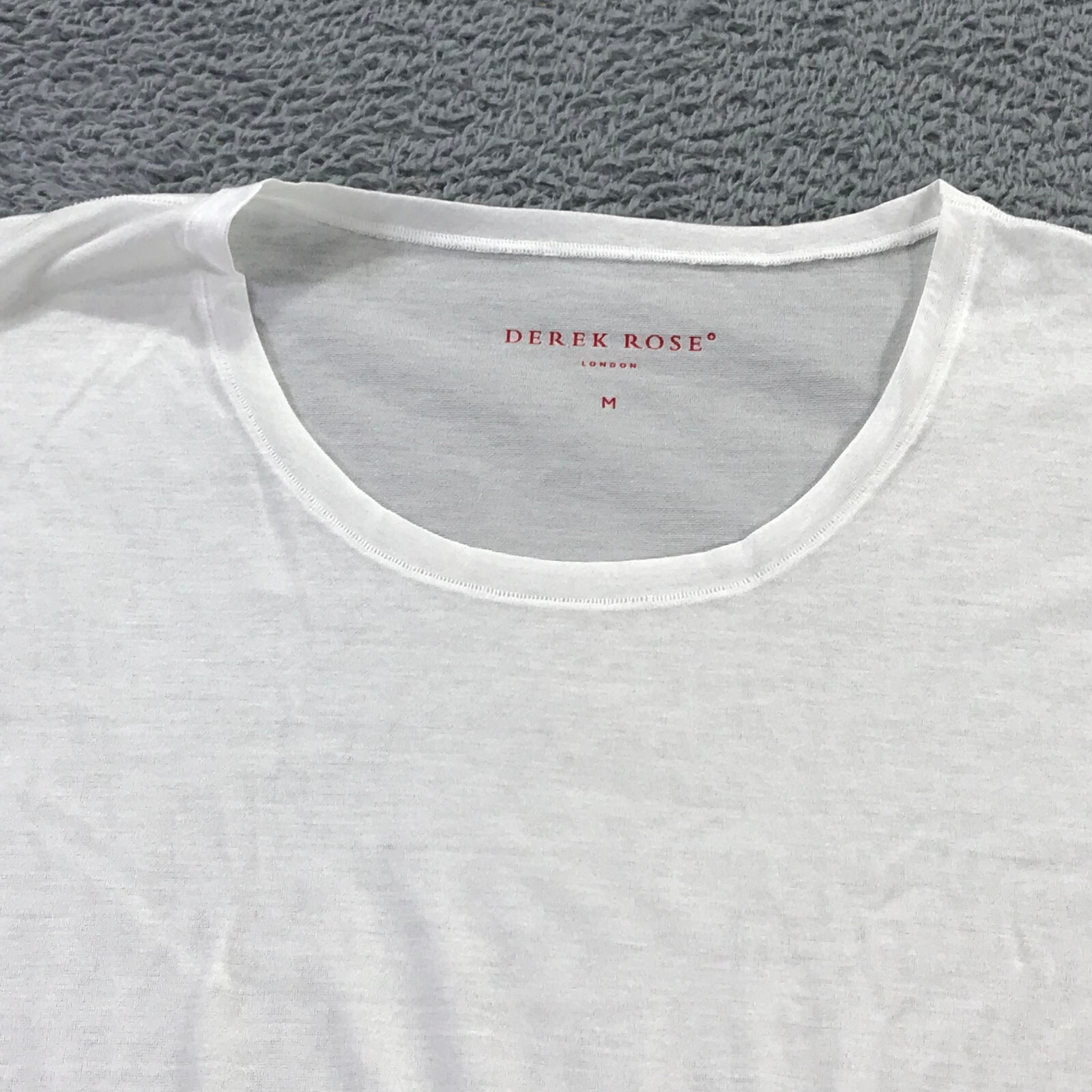 Derek Rose Shirt Mens Medium London T-Shirt $ 115 Short Sleeve Tee PJ Round Neck