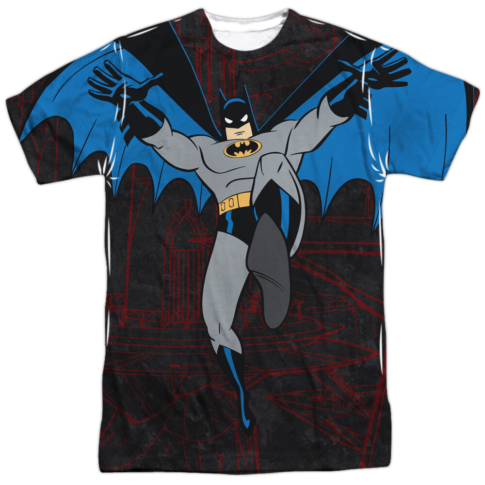 Batman The Animated Series Cave Leap Unisex Adult Costume T Shirt, S-3XL