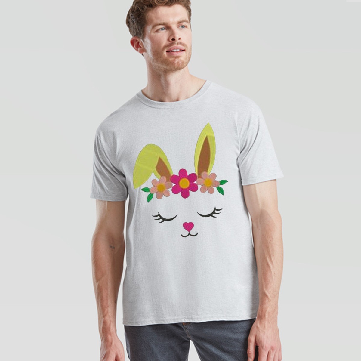 Cute Easter Bunny Face Unisex Tshirt Spring Holiday Apparel