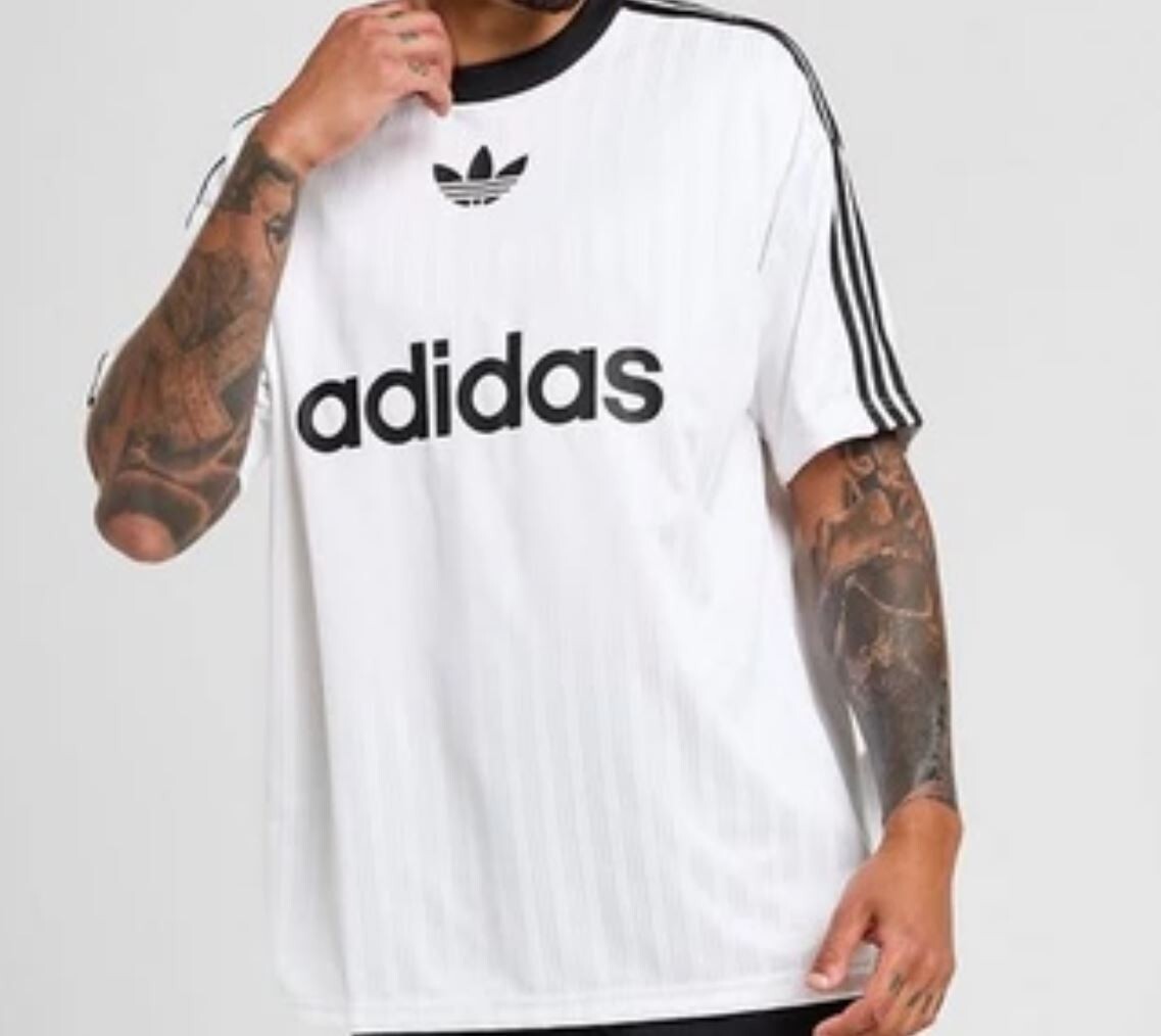 NEW MEN’S ADIDAS ORIGINALS TREFOIL POLY TEE SHIRT ~SIZE MEDIUM #IM9459