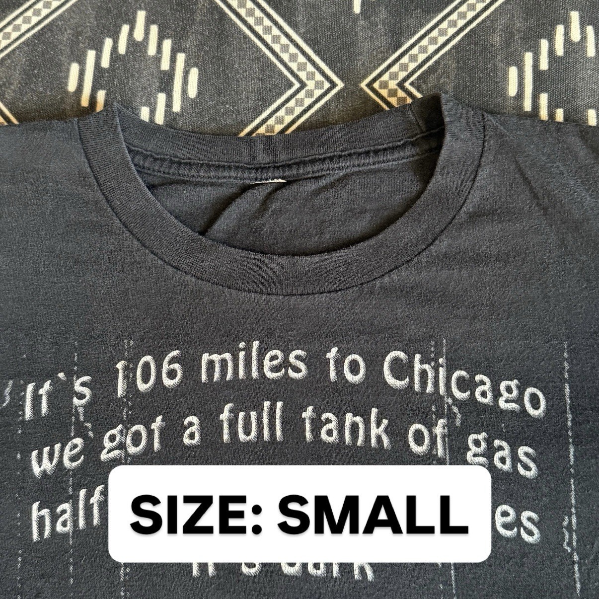 BLUES BROTHERS 106 Miles To Chicago Licensed Movie T-Shirt. SMALL Preowned NV
