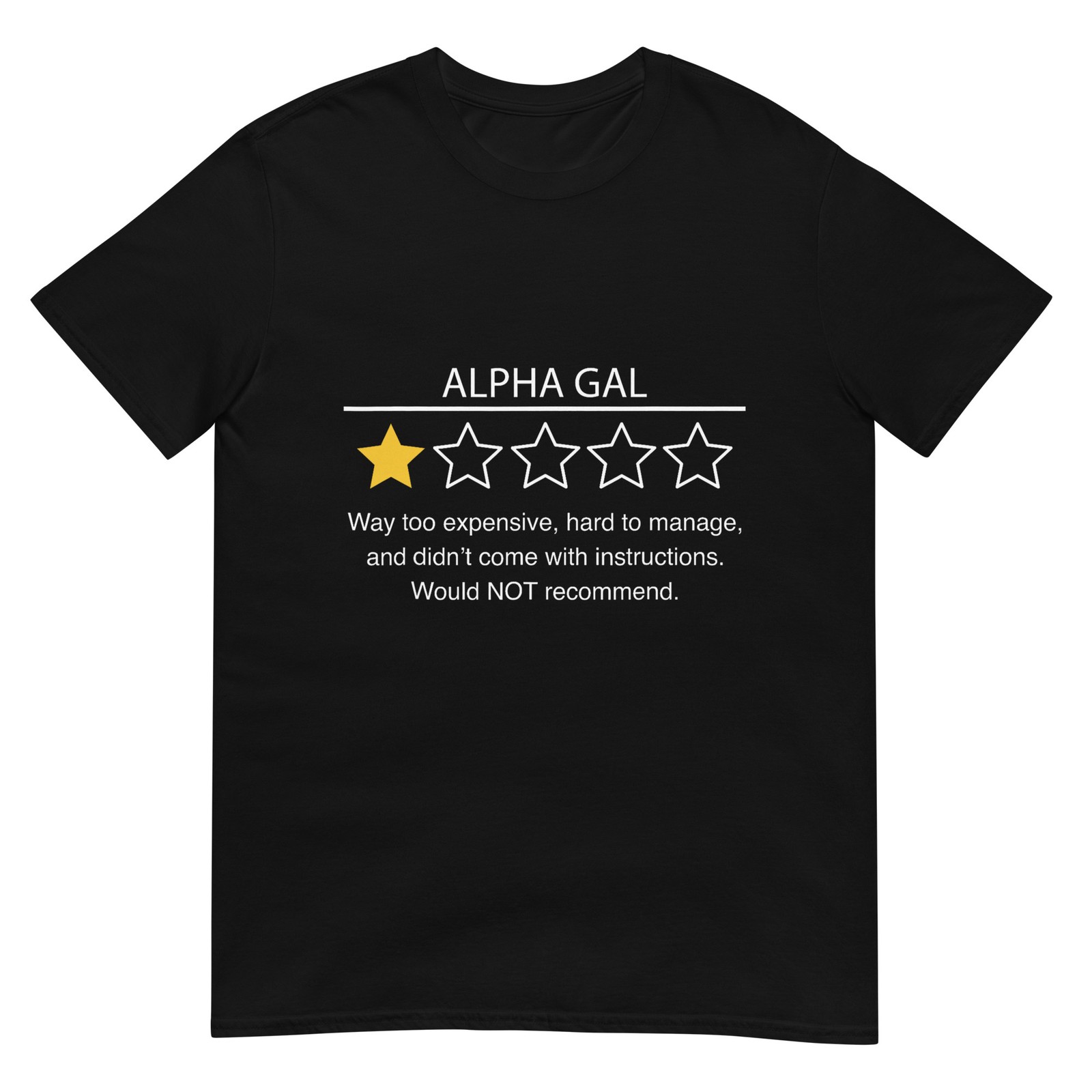 Alpha Gal Review – Way Too Expensive Would Not Recommend T-Shirt