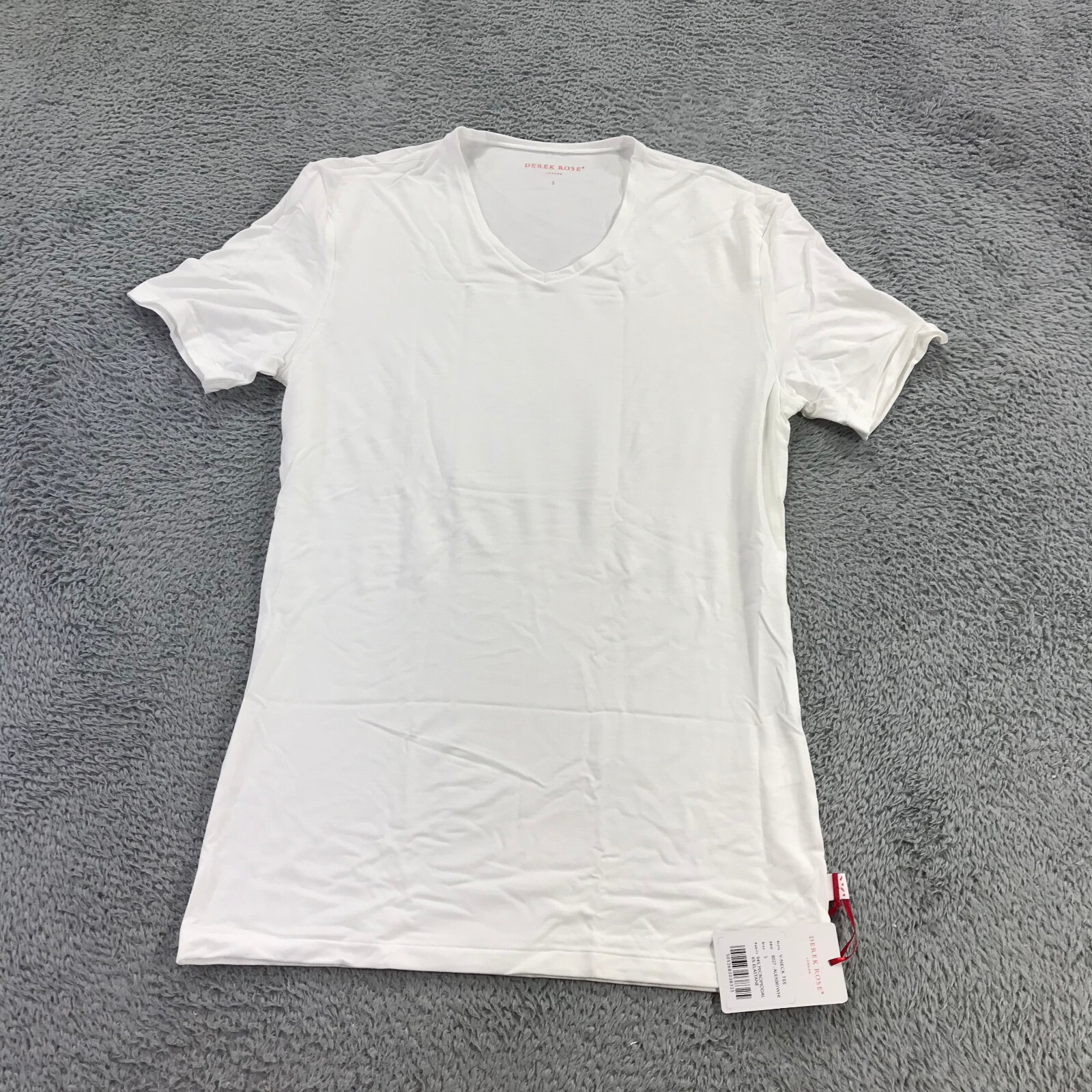 Derek Rose Shirt Mens Small London T-Shirt $ 115 Micro Modal Stretch V Neck