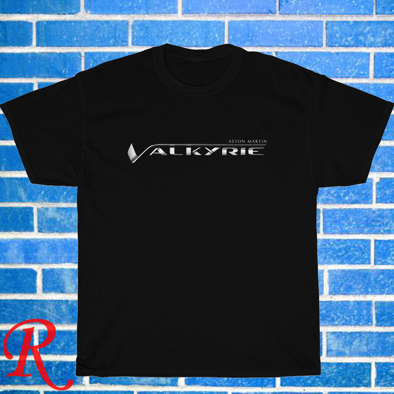 New Aston Martin Valkyrie Logo Black/Grey/Navy/White Size S-5XL Unisex T-Shirt